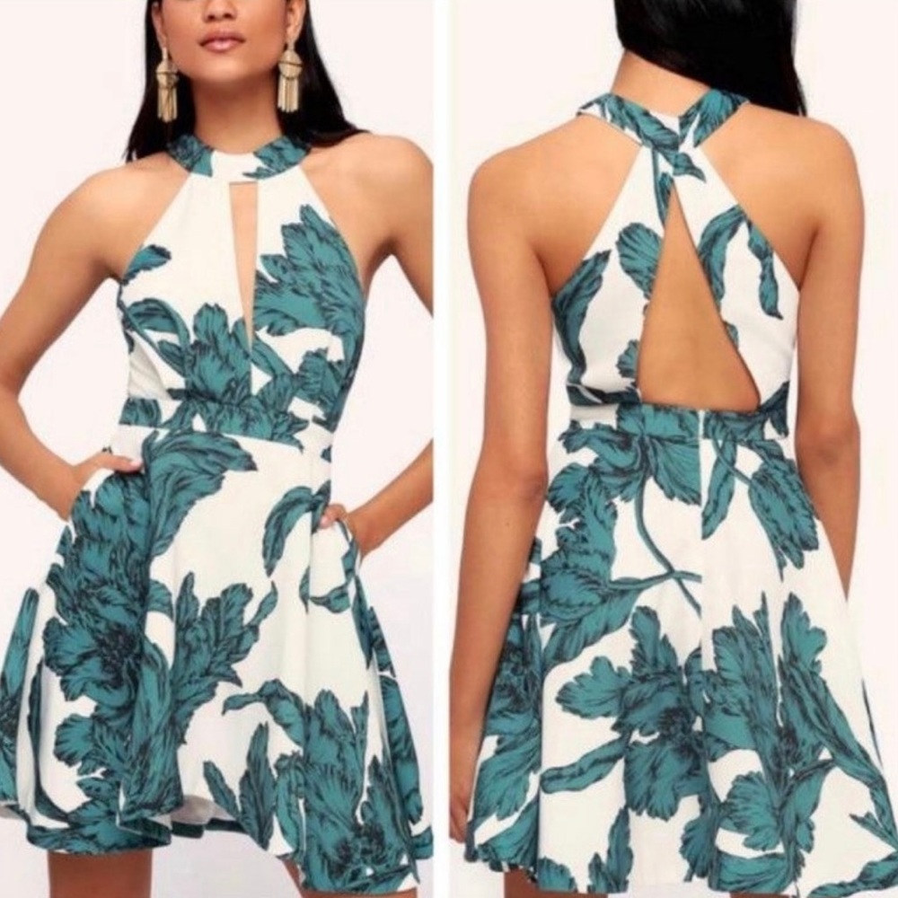 C/MEO collective x Lulus tropical swing dress